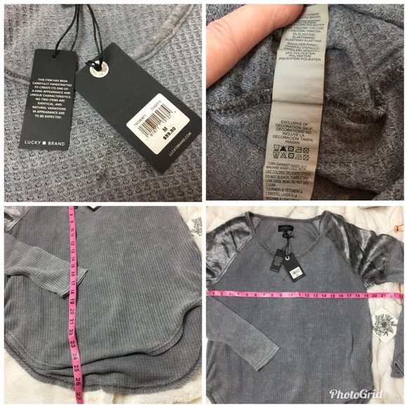 Lucky Brand Thermal Texture Tee, new with tags! - Picture 8 of 8